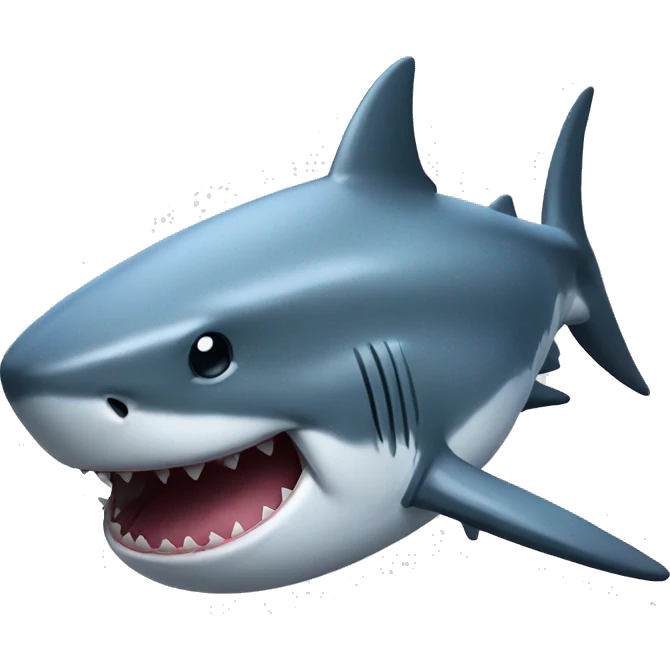 Shark with big muscles  emoji