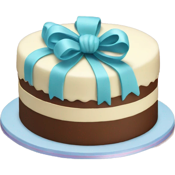 Cake with bow emoji