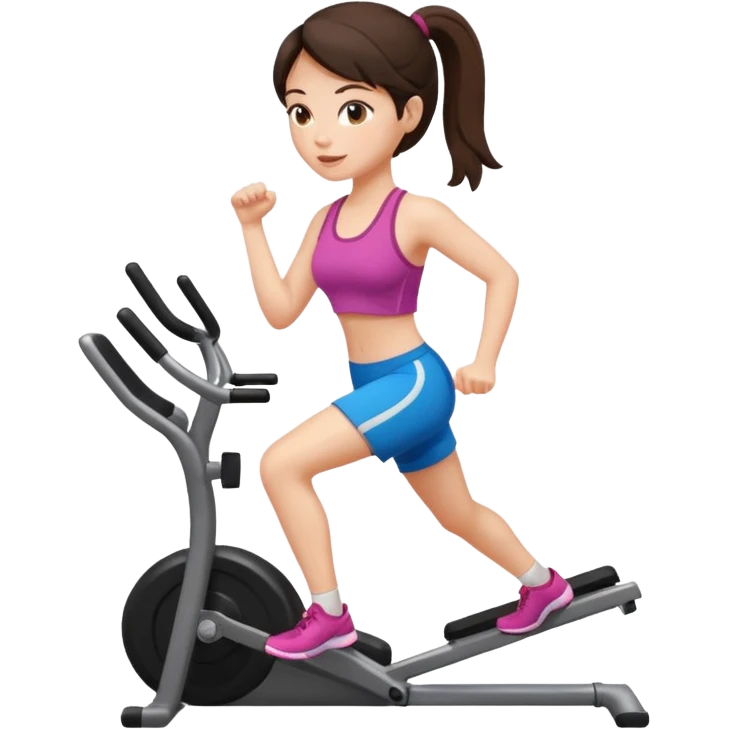 Brunette girl working out emoji