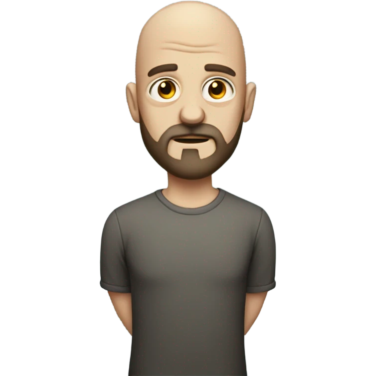 Creepy bald guy with bad beard  emoji