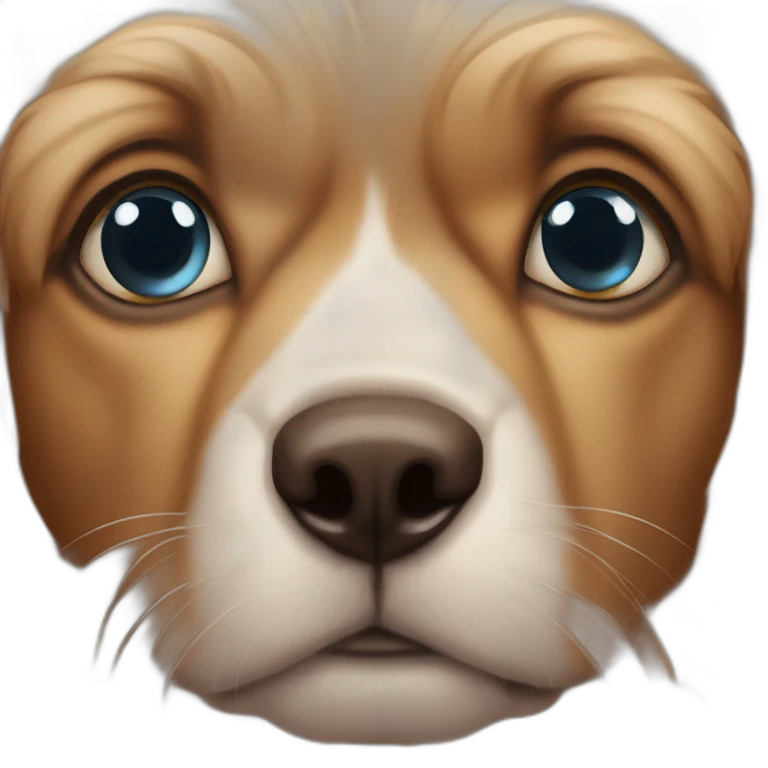 Un perro con los ojos de enamorado  emoji