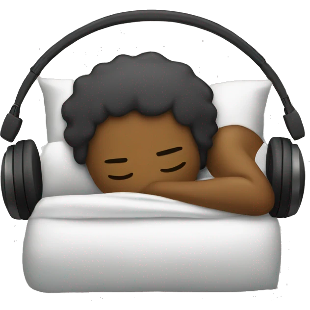 sleein person with headphones emoji