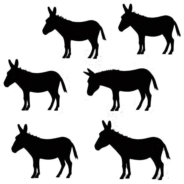 simple donkey silhouet emoji