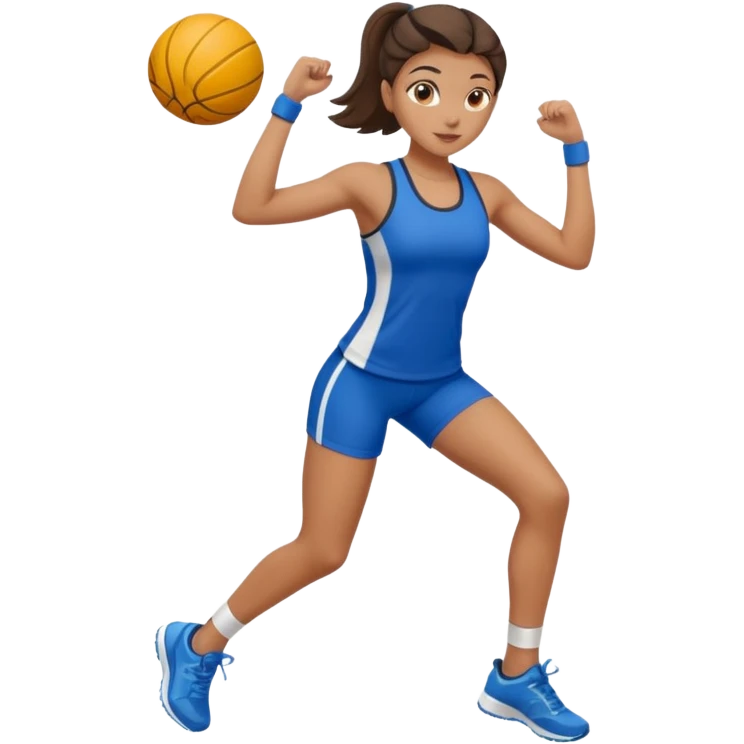 girl on sporty pose emoji