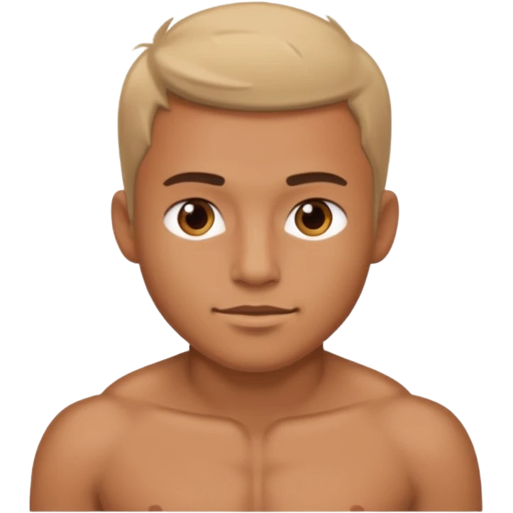 A shirtless man emoji
