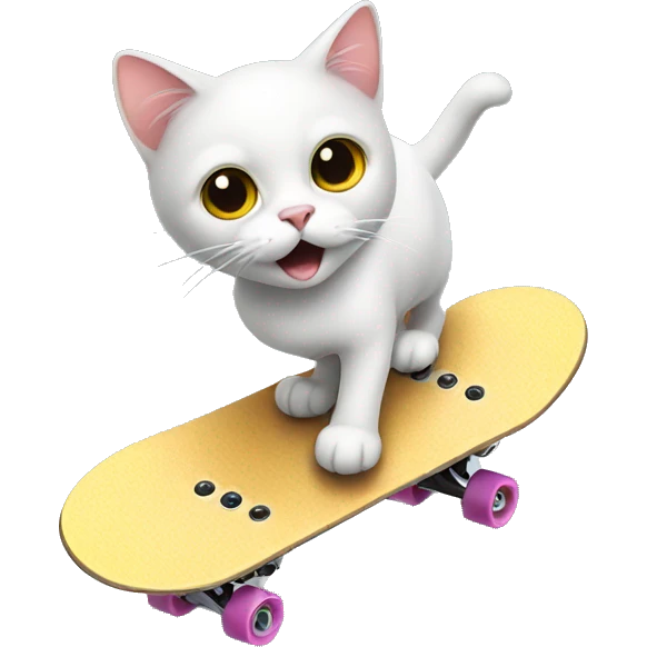 cat on a skate emoji