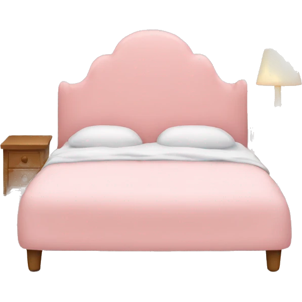 Light pink bed emoji