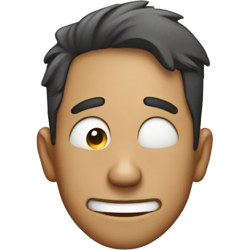 Man with laughing and crying face emoji