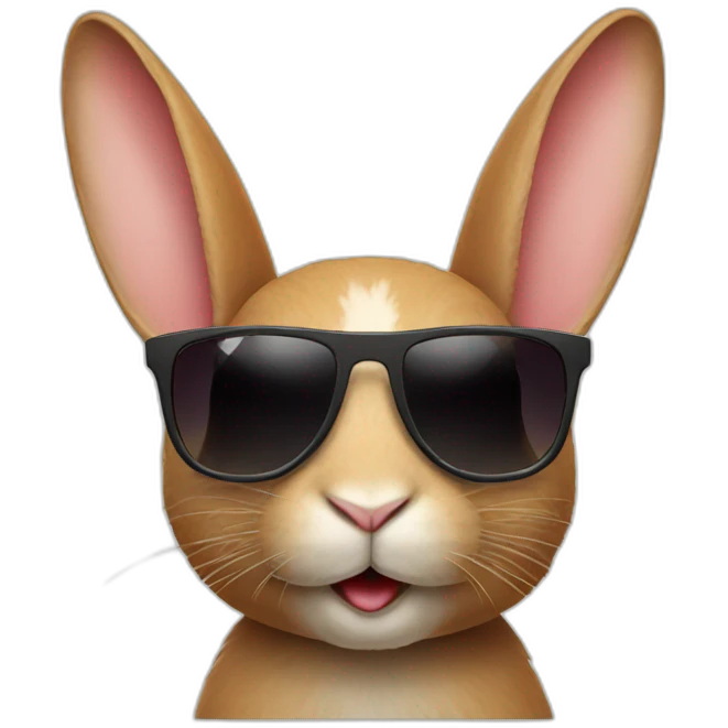 rabbit with sunglasses emoji