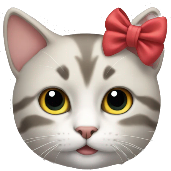 cat with bow emoji