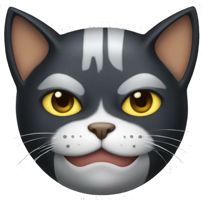 Cat wearing Batman mask emoji