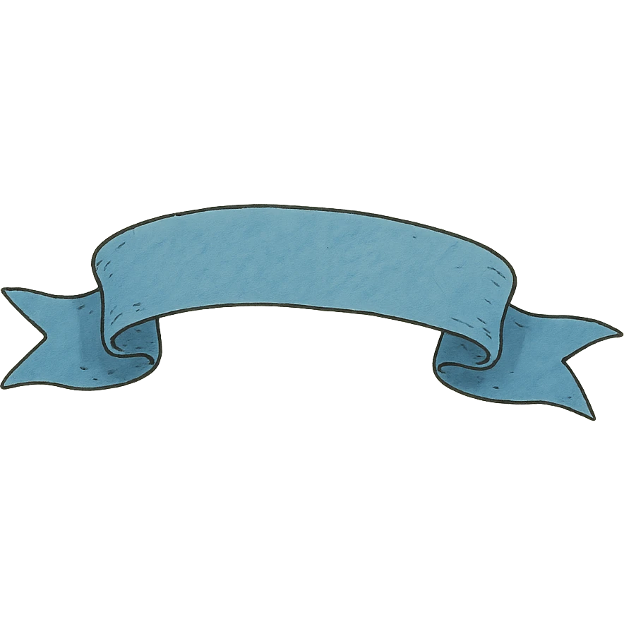 blue ribbon in ghibli style emoji