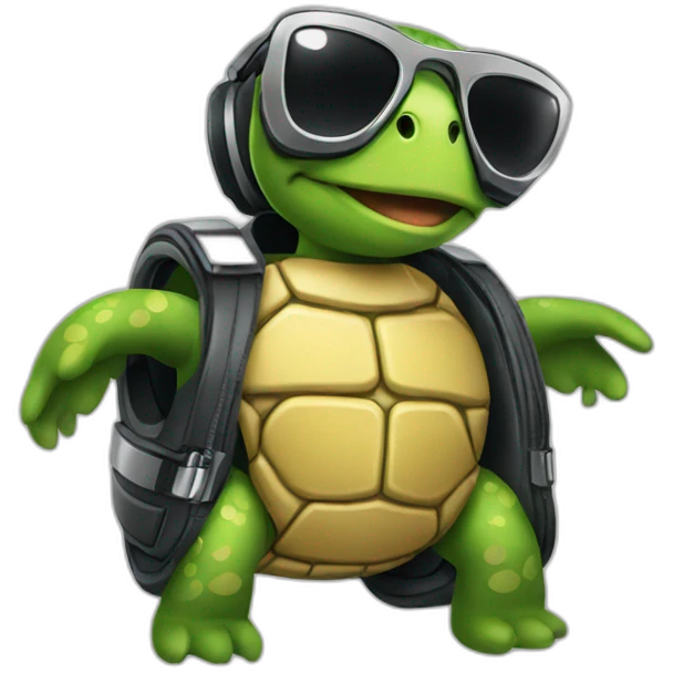 DJ turtle emoji