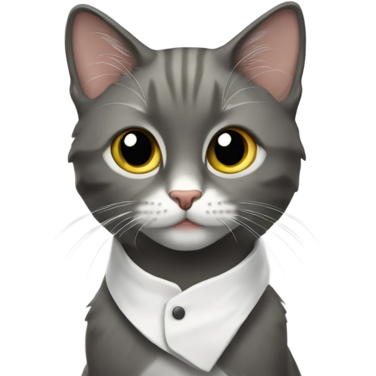 Siyah beyaz kedi emoji