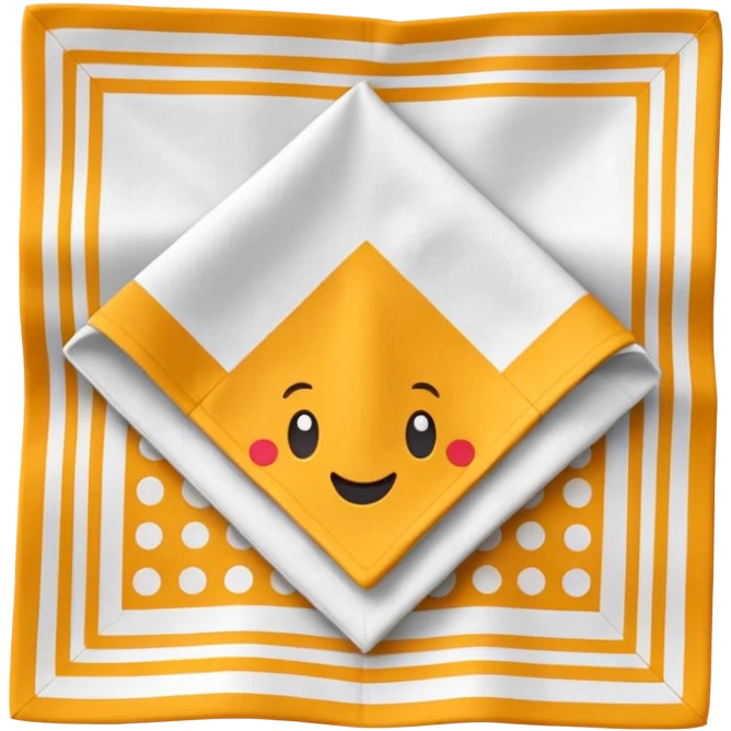 flapped patterned napkin emoji