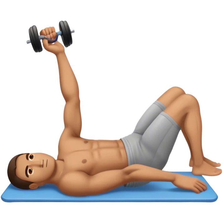 lying down man weighted glute bridges emoji