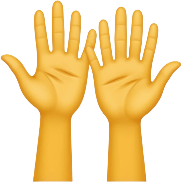 créer un emoji avec le signe de jul : c’est deux main côte à côté avec l’index et le majeure de levé emoji
