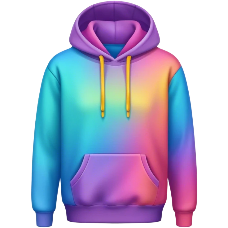 Colorful hoodie emoji