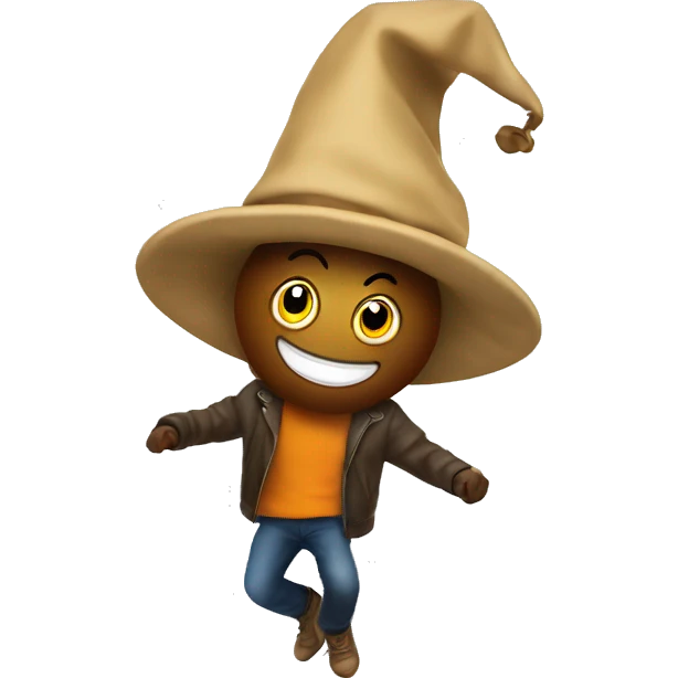 silly bean dancing on a hat emoji