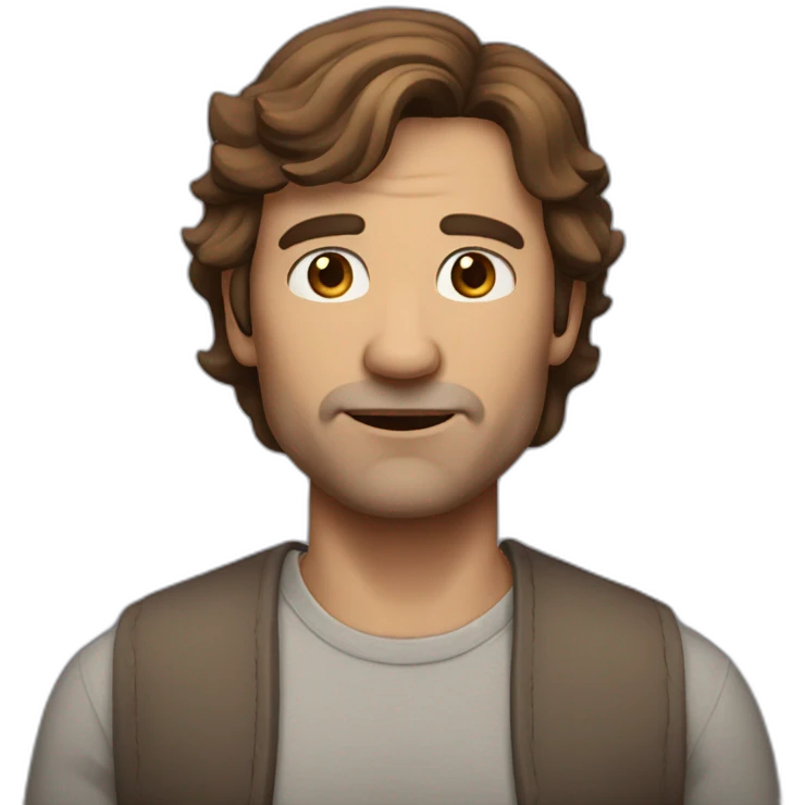 middle age man with borwn hair brown eyes emoji