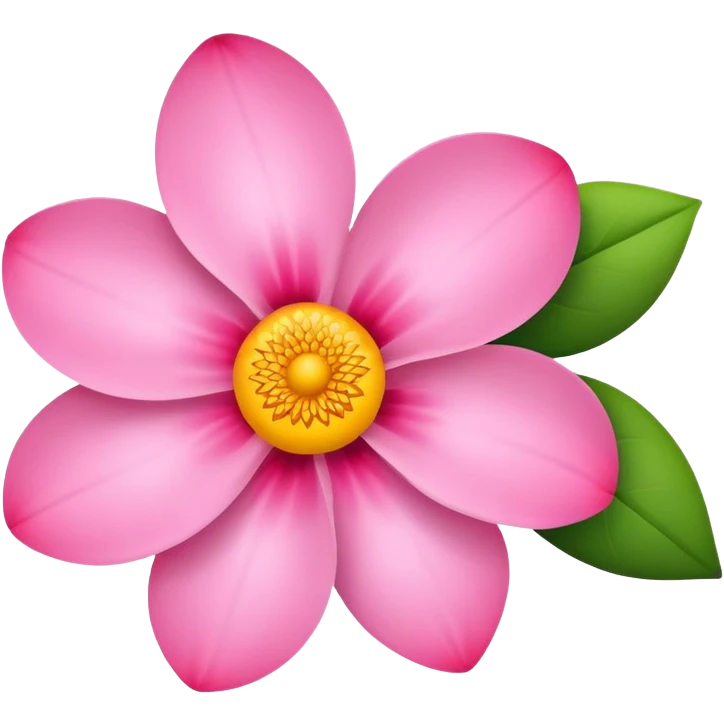 A flower with three petals emoji