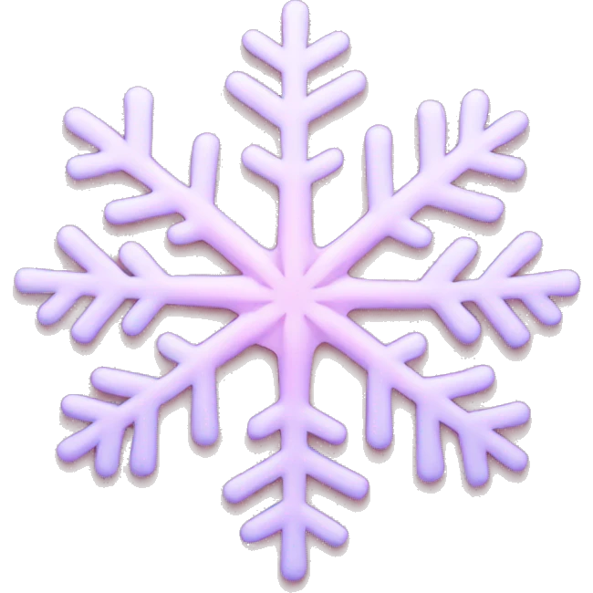 pastel pink snowflake  emoji