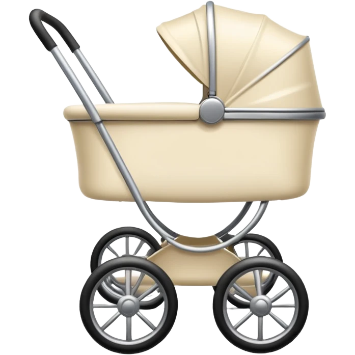 Cream stroller emoji