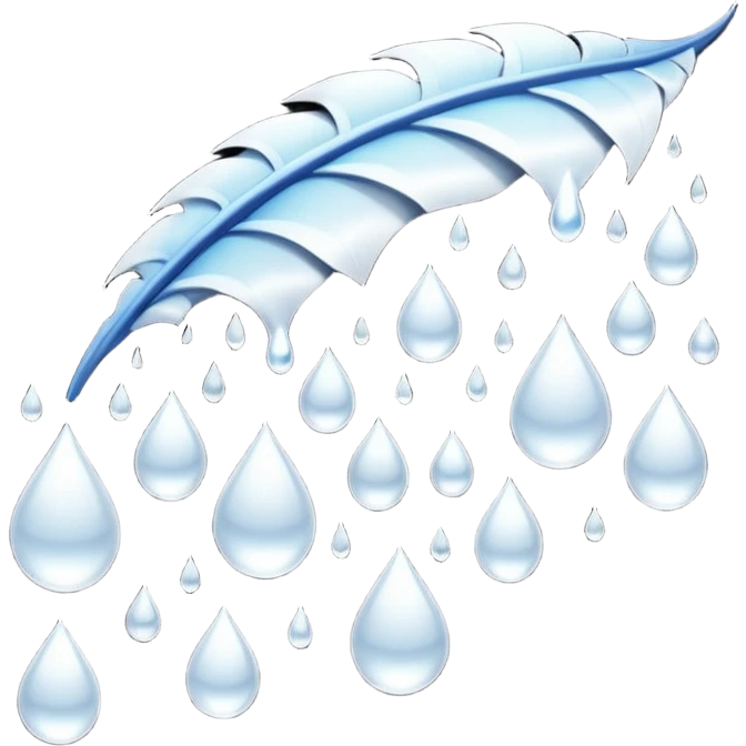 Multiple White liquid droplet with tail flying to the left emoji