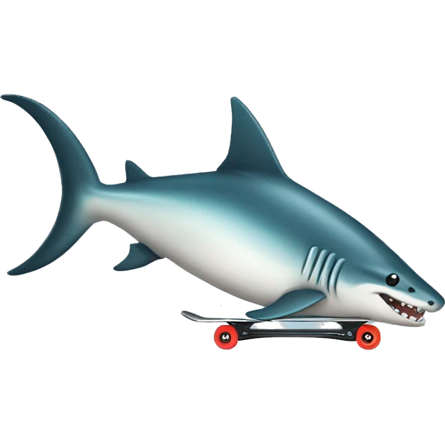 Tiburón en patinete  emoji