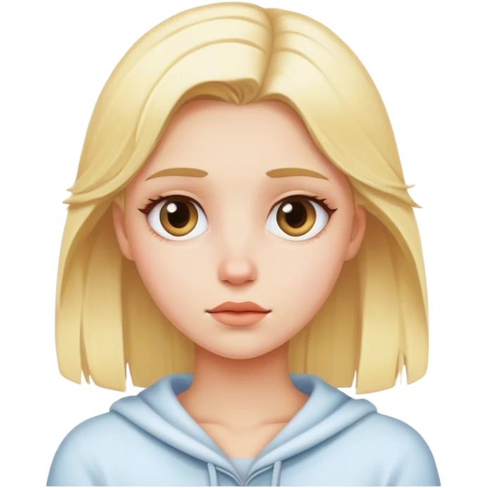 Cold blond girl emoji