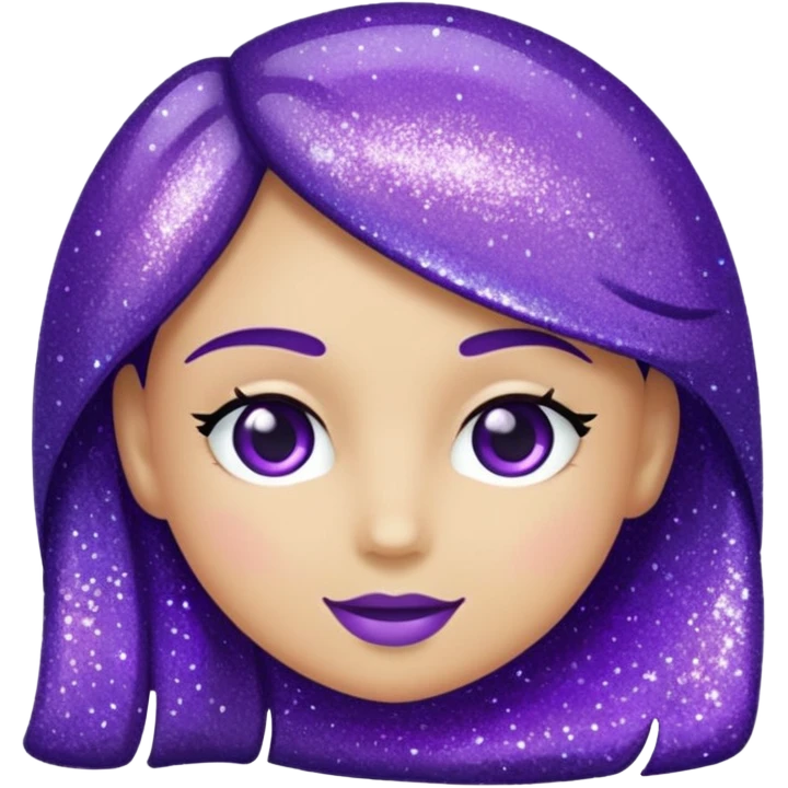 Glitter Roxo e Ciano Seta emoji