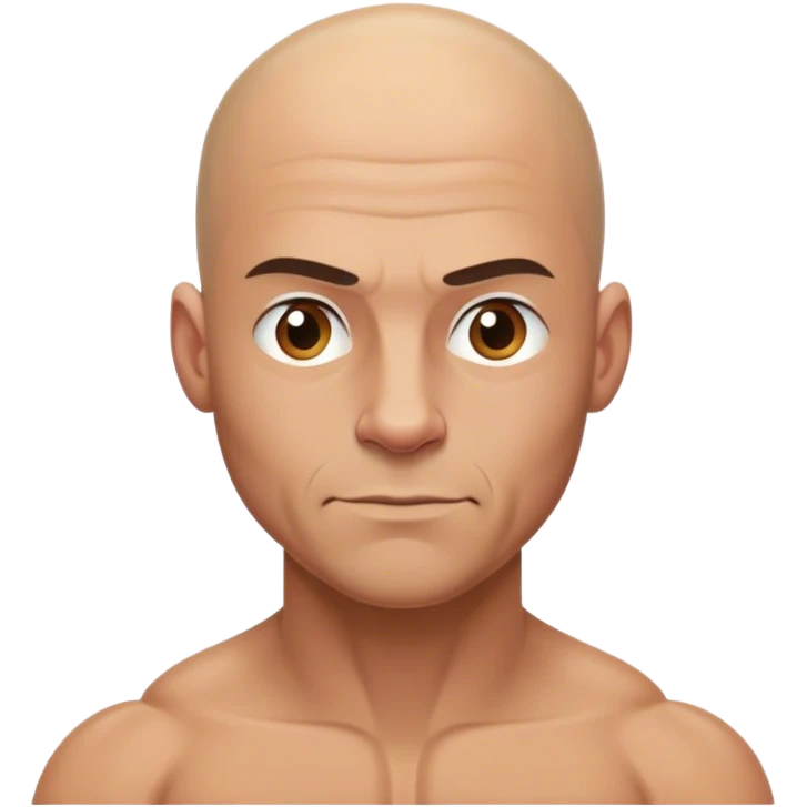 Bald guy with muscles gay emoji