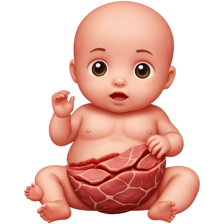 baby made of meat emoji
