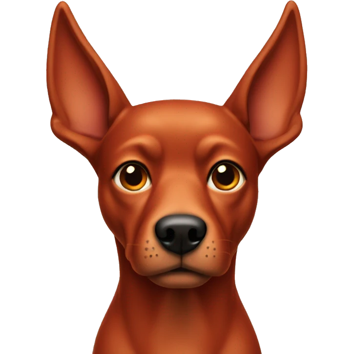 solid red dog with pointed ears emoji