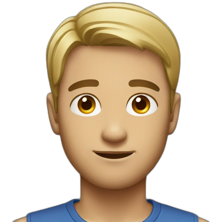 Man with short modern hair with head tilt emoji