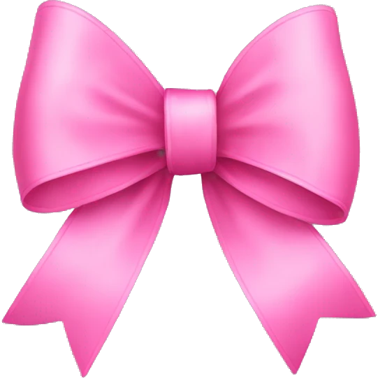 Pink ribbon bow emoji