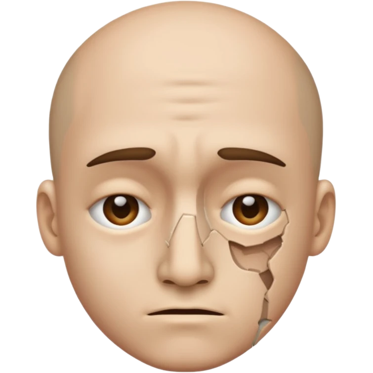 Realistic bent Broken nose emoji