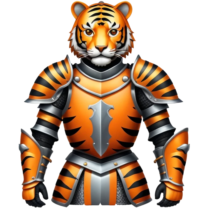 Tiger knight in armor emoji