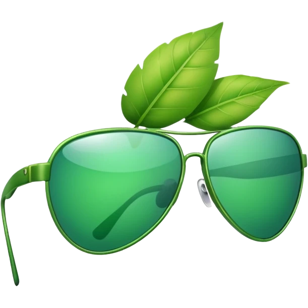 Leaf with sunglasses  emoji