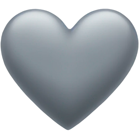 Grey cloudy heart  emoji