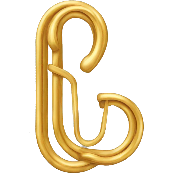 golden paper clip emoji