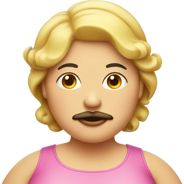 a fat woman with a mustache emoji