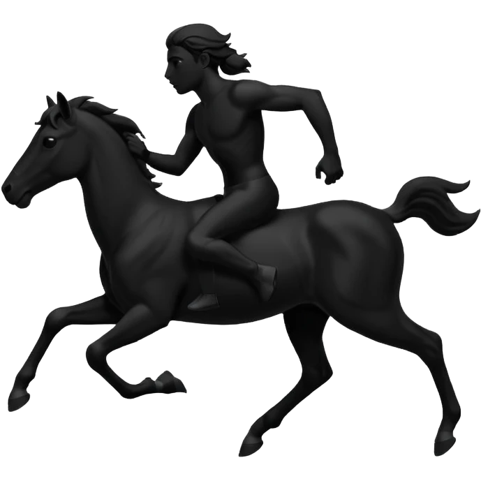 centaur silhouettes emoji