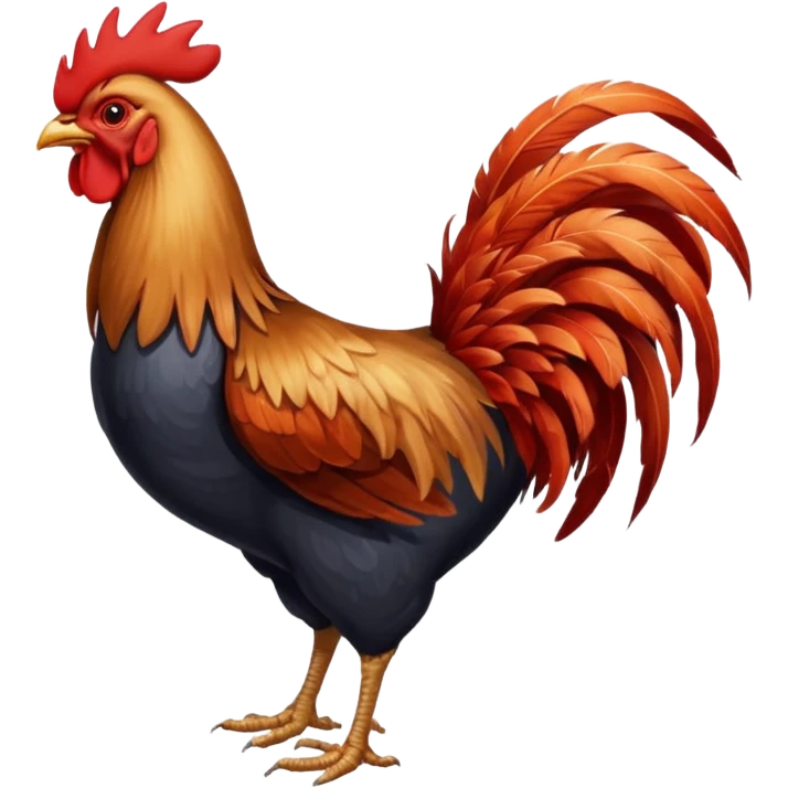 Петух клюющий зёрнышко, icon emoji