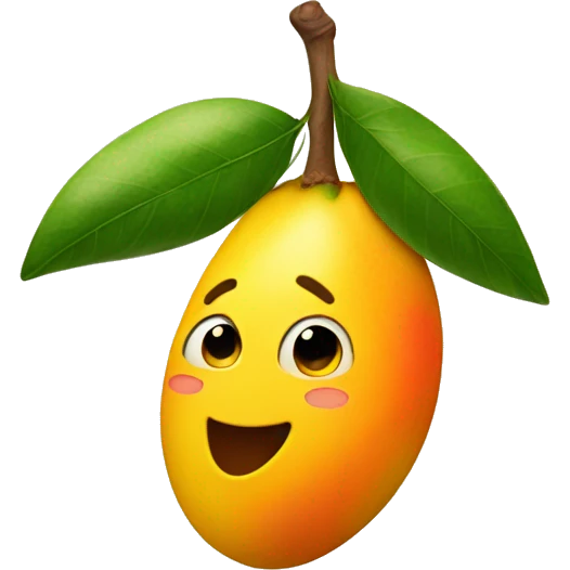 A mango saying hello emoji