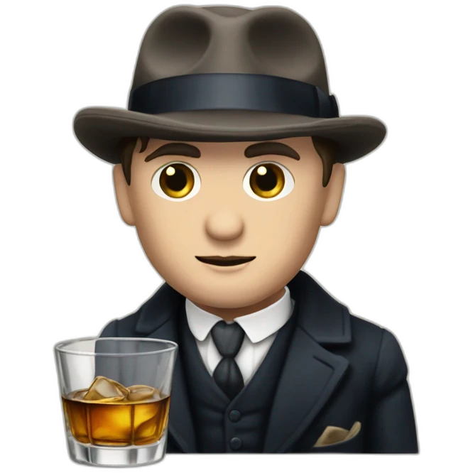 Tommy shelby peaky blinders drinking whisky emoji