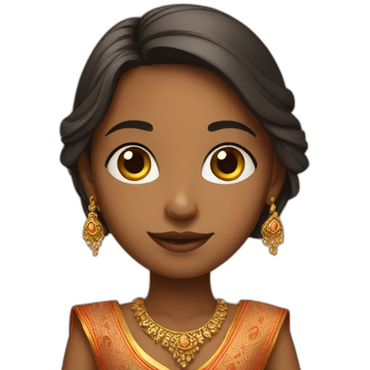 Girl wearing indian outfit emoji