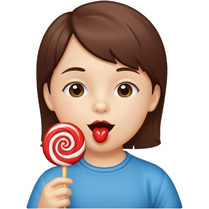 طفل يلعق emoji