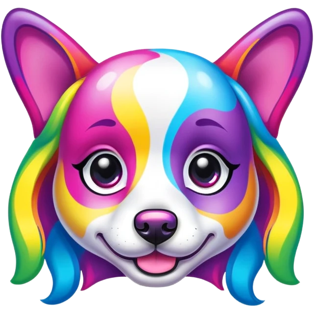 Lisa frank dog emoji