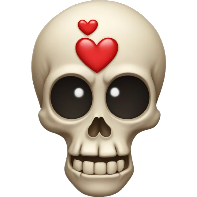 Crying skull with heart-eyes emoji